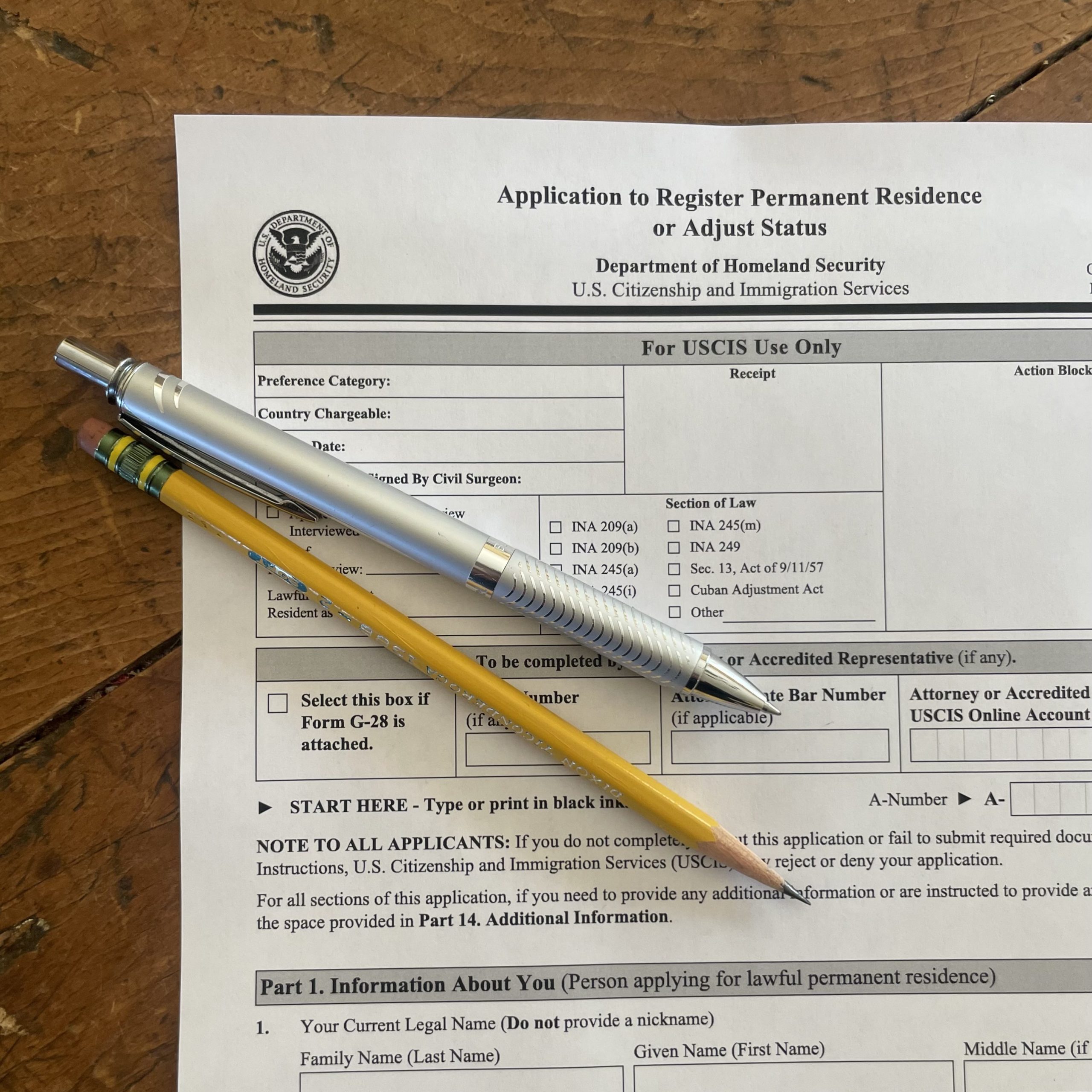 Immigration forms